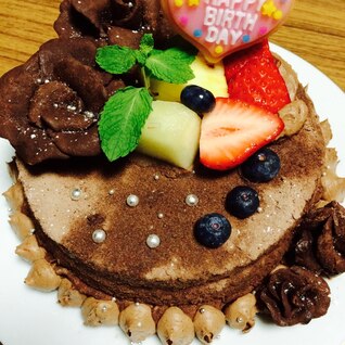 薔薇チョコクリームケーキ